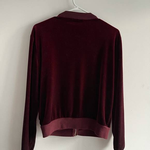 Burgundy velvet jacket - Picture 5 of 9